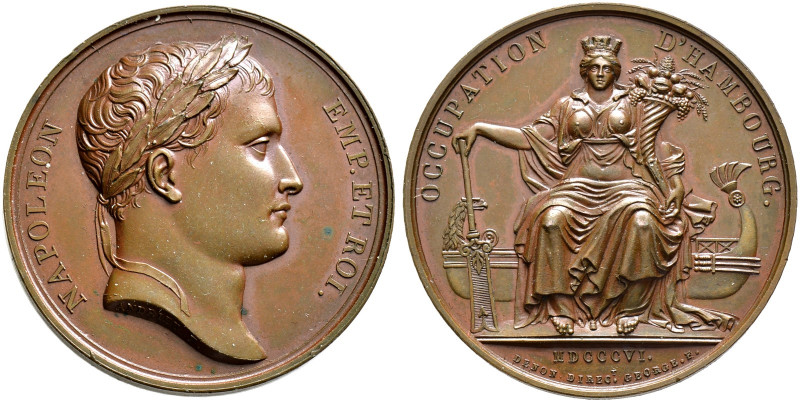 Frankreich-Königreich. Napoleon I. 1804-1815 
Bronzemedaille 1806 von Andrieu u...