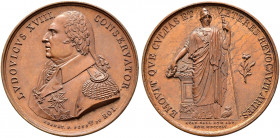 Frankreich-Königreich. Louis XVIII. 1814, 1815-1824 
Bronzemedaille 1815 von Brandt, auf die Eröffnung der Französischen Akademie der Schönen Künste ...