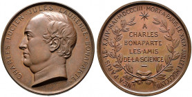 Frankreich-Königreich. Napoleon III. 1852-1870 
Bronzemedaille 1857 von A. Dumont und H. Ponscarme, auf den Tod von Charles Lucien Jules Bonaparte (1...