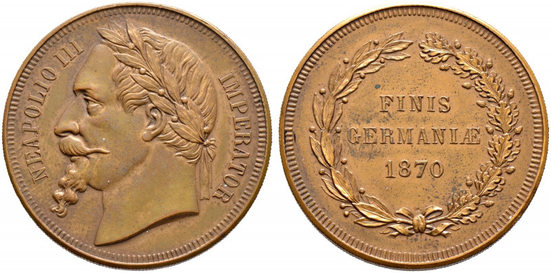 Frankreich-Königreich. Napoleon III. 1852-1870 
Satirische Bronzemedaille (Modu...
