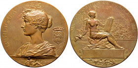 Frankreich-Königreich. Dritte Republik 
Bronzene Prämienmedaille 1895 von Rivet, der Société Philomathique anlässlich der 13. Allgemeinen Ausstellung...