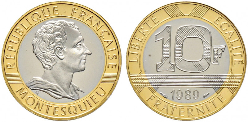Frankreich-Königreich. Fünfte Republik seit 1958 
10 Francs (Bimetall: GOLD, PA...