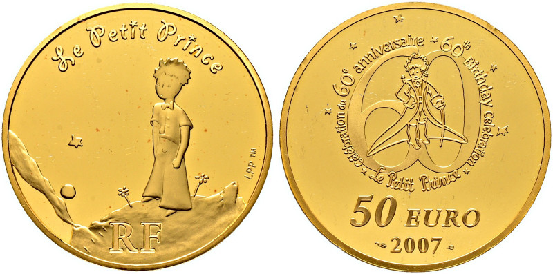 Frankreich-Königreich. Fünfte Republik seit 1958 
50 Euro 2007. 60 Jahre "Der k...