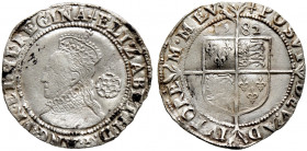 Großbritannien. Elizabeth I. 1558-1603 
Sixpence 1582. Spink 2578. etwas unregelmäßiger Schrötling, leicht gewellt, kleine Schrötlingsfehler, gutes s...