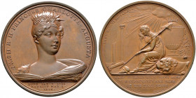 Großbritannien. George IV. 1820-1830 
Bronzemedaille 1817 von T. Webb und F. Mills, auf den Tod seiner Tochter Charlotte Augusta. Deren drapiertes Br...