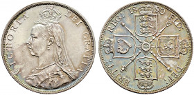 Großbritannien. Victoria 1837-1901 
Florin 1890. Jubilee coinage. Spink 3925. prägefrisches Prachtexemplar mit feiner Patina