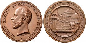 Großbritannien. Victoria 1837-1901 
Bronzene Prämienmedaille 1874 von G.T. Morgan (nach Boehm und Gamble), der Internationalen Aus­stellung für Bilde...