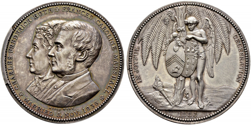 Großbritannien. Victoria 1837-1901 
Silbermedaille 1886 von A. Wyon, auf die Go...