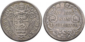 Italien-Kirchenstaat (Vatikan). Innozenz XI. (Benedetto Odescalchi) 1676-1689 
1/2 Piastra AN VII (1682/83) -Rom-. Berman 2095, Munt. 50. -Walzenpräg...