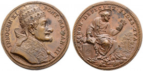 Italien-Kirchenstaat (Vatikan). Innozenz XI. (Benedetto Odescalchi) 1676-1689 
Bronzemedaille 1679 (AN III) von G. Hamerani. Brustbild in Pluviale mi...