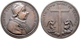 Italien-Kirchenstaat (Vatikan). Benedikt XIV. (Prospero Lambertini) 1740-1758 
Bronzemedaille AN XVIIII (1759) von O. Hamerani. Brustbild in Mozzetta...