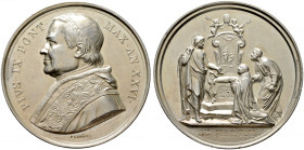 Italien-Kirchenstaat (Vatikan). Pius IX. (Giovanni Graf von Maria Mastai Feretti) 1846-1878 
Silbermedaille AN XXVI (1871/72) von I. Bianchi, auf sei...