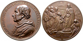 Italien-Kirchenstaat (Vatikan). Leo XIII. (Joachim Pecci) 1878-1903 
Große Bronzemedaille 1878 von H. Wittig, auf seine Wahl und Ordination. Brustbil...