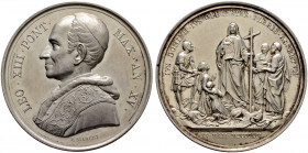 Italien-Kirchenstaat (Vatikan). Leo XIII. (Joachim Pecci) 1878-1903 
Silbermedaille AN XV (1892/93) von F. Bianchi, auf die Enzyklika "Rerum novarum"...