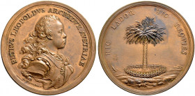 Haus Habsburg. Maria Theresia 1740-1780 
Bronzemedaille 1759 von A. Widemann und G. Toda, auf den Wahlspruch des Erzherzogs Leopold (der spätere Piet...