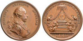 Haus Habsburg. Maria Theresia 1740-1780 
Bronzemedaille 1763 von A. Widemann, auf den Tod Elisabeths von Bourbon-Parma, Gemahlin von Erzherzog Josef ...