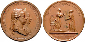 Haus Habsburg. Maria Theresia 1740-1780 
Bronzemedaille 1775 von M. Krafft, auf die Geburt ihres Enkels Erzherzog Joseph Franz, dem ersten Sohn des E...