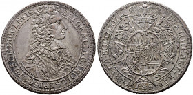 Olmütz, Bistum. Karl III. von Lothringen 1695-1711 
Taler 1707 -Kremsier-. Suchomel/Videman 577, L.-M. 365, Dav. 1211. feine Patina, sehr schön-vorzü...