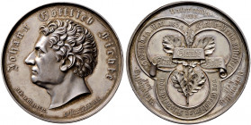 Baden-Durlach. Friedrich I. 1852-1907 
Silberne Schulprämienmedaille, sogen. "Fichte-Medaille" 1862 von O. Balbach. Büste des Erziehers und Philosoph...