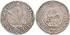 Sachsen-Kurfürstentum. Johann Friedrich und Georg 1534-1539 
Taler 1537 -Buchholz-. Keilitz 130, Slg. Mers. 456, Schnee 80, Dav. 9722. schön-sehr sch...