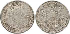 Sachsen-Albertinische Linie. Christian II. und seine Brüder unter Vormundschaft 1591-1601 
Taler 1596 -Dresden-. Keilitz/ Kahnt 186, Slg. Mers. -, Sc...