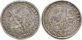 Sachsen-Albertinische Linie. Christian II., Johann Georg I. und August 1601-1611 
Taler 1607 -Dresden-. Keilitz/Kahnt 228, Slg. Mers. 803, Schnee 767...