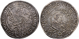 Sachsen-Albertinische Linie. Johann Georg I. und August 1611-1615 
Taler 1615 -Dresden-. Clauss/Kahnt 13, Slg. Mers. 840, Schnee 786, Dav. 7573. fein...
