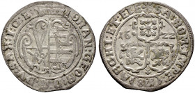 Sachsen-Albertinische Linie. Johann Georg I. und August 1611-1615 
Kipper- 8 Groschen 1622 -unbekannte Münzstätte-. Münzmeisterzeichen: Lilie mit Blä...