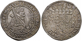 Sachsen-Albertinische Linie. Johann Georg I. 1615-1656 
Taler 1623 -Dresden-. Clauss/Kahnt 156, Slg. Mers. 1027, Schnee 818, Dav. 7601. feine Patina,...