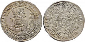 Sachsen-Albertinische Linie. Johann Georg I. 1615-1656 
1/2 Taler 1629 -Dresden-. Clauss/Kahnt 180, Slg. Mers. 1052, Kohl 158. leicht raue Stellen im...