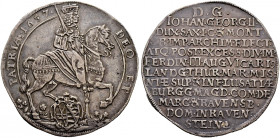 Sachsen-Albertinische Linie. Johann Georg II. 1656-1680 
Taler 1657 -Dresden-. Auf das Vikariat. Aversumschrift beginnt rechts oben. Clauss/Kahnt 492...