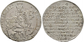 Sachsen-Albertinische Linie. Johann Georg II. 1656-1680 
Taler 1657 -Dresden-. Auf das Vikariat. Aversumschrift beginnt rechts oben. Clauss/Kahnt 492...