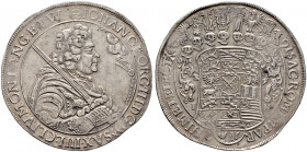 Sachsen-Albertinische Linie. Johann Georg III. 1680-1691 
Taler 1691 -Dresden-. Clauss/Kahnt 585b, Slg. Mers. 1266, Schnee 970, Dav. 7640. sehr schön...
