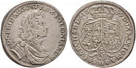 Sachsen-Albertinische Linie. Friedrich August I. August der Starke") 1694-1733 
Gulden zu 2/3 Taler 1699 -Dresden-. Kahnt 118, Slg. Mers. 1426, Kohl ...