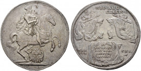 Sachsen-Albertinische Linie. Friedrich August I. August der Starke") 1694-1733 
Taler 1711 -Dresden-. Auf das Vikariat. Kahnt 283, Slg. Mers. 1490, S...