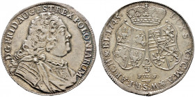 Sachsen-Albertinische Linie. Friedrich August II. 1733-1763 
2/3 Taler 1745 -Dresden-. Kahnt 545, Slg. Mers. -, Kohl 465, Dav. 830, Kopicki 11410 (R1...