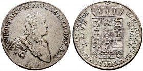Sachsen-Albertinische Linie. Xaver 1763-1768 
Konventionstaler 1768 -Dresden-. Kahnt 1021, Slg. Mers. -, Buck 56e, Schnee 1055, Dav. 2678, Kopicki 11...
