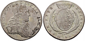 Sachsen-Albertinische Linie. Friedrich August III. 1763-1806 
Konventionstaler 1798 -Dresden-. IEC. Kahnt (Sachsen) 1089, Buck 198e, Schnee 1092, Dav...