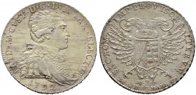 Sachsen-Albertinische Linie. Friedrich August III. 1763-1806 
1/2 Konventionstaler (= 2/3 Taler) 1792 -Dresden-. Auf das Vikariat. Kahnt (Sachsen) 11...