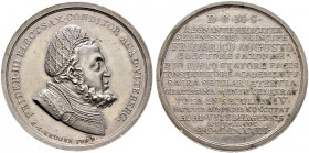 Sachsen-Albertinische Linie. Friedrich August III. 1763-1806. Silbermedaille 1802 von C.J. Krüger, auf das 300-jährige Jubiläum der Universität WITTEN...