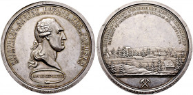 Sachsen-Albertinische Linie. Friedrich August I. 1806-1827. Silbermedaille 1818 von F. Stadelmann und K.R. Krüger. Prägung der Grube Hinter-Erbisdorf ...