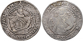 Sachsen-Alt-Gotha (Coburg-Eisenach). Johann Casimir und Johann Ernst 1572-1633 
Taler, sogen. Spruch- oder Eintrachtstaler 1625 -Saalfeld-. KOR 271.1...