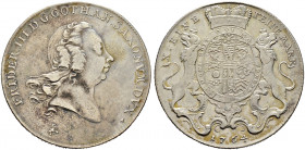 Sachsen-Gotha-Altenburg. Friedrich III. 1732-1772 
Konventionstaler 1764 -Gotha-. Büste nach rechts / Gekrönter Wappenschild mit zwei auswärts blicke...