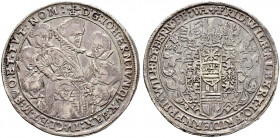Sachsen-Mittel-Weimar. Johann Ernst und seine sieben Brüder 1605-1619 
Taler 1618 -Saalfeld-. Koppe 210, Slg. Mers. 3799, Schnee 349, Dav. 7529. klei...