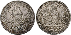 Sachsen-Altenburg. Johann Philipp und seine drei Brüder 1603-1625 
Taler 1619 -Saalfeld-. Kernb. 4.2, Slg. Mers. -, Schnee 272, Dav. 7367. besserer J...
