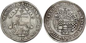 Stolberg-Stolberg. Johann, allein 1606-1612 
1/2 Taler 1609 -Eisleben oder Stolberg-. In einer barocken Rollwerk­kartusche der Stolberger Hirsch vor ...