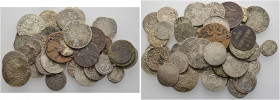 Ca. 130 Stücke: Vom Mittelalter bis zur Neuzeit, dabei auch etwas BRD. Ausschließlich Kleinmünzen, dabei auch diverse Schüsselpfennige etc.
gering erh...
