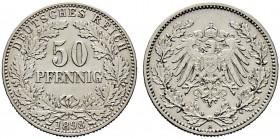 Kleinmünzen. 
50 Pfennig 1898 A. J. 15. sehr schön
