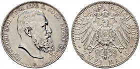 Silbermünzen des Kaiserreiches. REUSS-ÄLTERE LINIE 
Heinrich XXII. 1867-1902. 2 Mark 1901 A. J. 118. leichte Tönung, minimale Kratzer, sehr schön-vor...