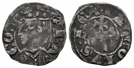 The Crown of Aragon. Jaime II (1291-1327). Dinero. Aragon. (Cru-364). Ve. 0,92 g. VF. Est...15,00. 

Spanish Description: Corona de Aragón. Jaime II...